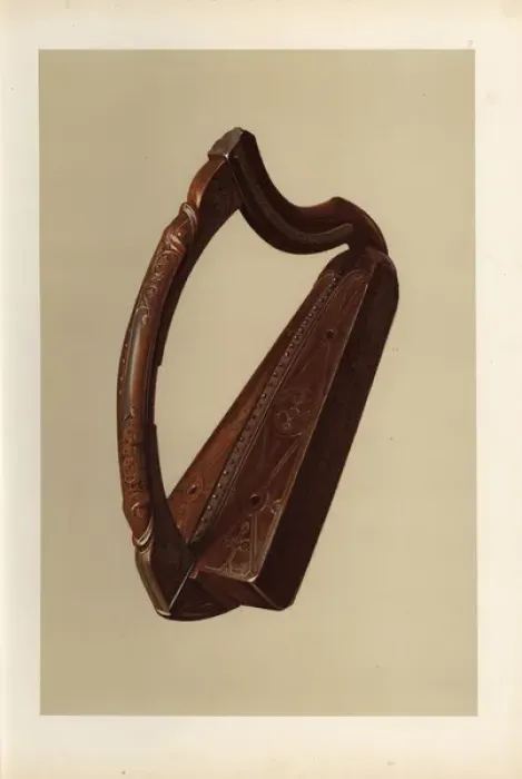 Framed Print : Queen Marys harp (Gaelic harp) from before Framed Print : Queen Marys harp (Gaelic harp) from before