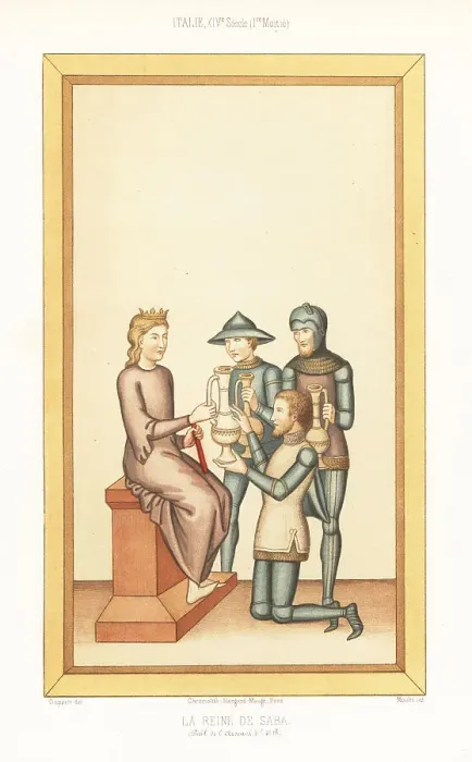 Framed Print : The Queen of Sheba receiving gifts from King Solomon Framed Print : The Queen of Sheba receiving gifts from King Solomon