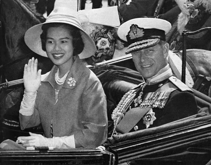 Framed Print : Queen Sirikit of Thailand and Prince Philip