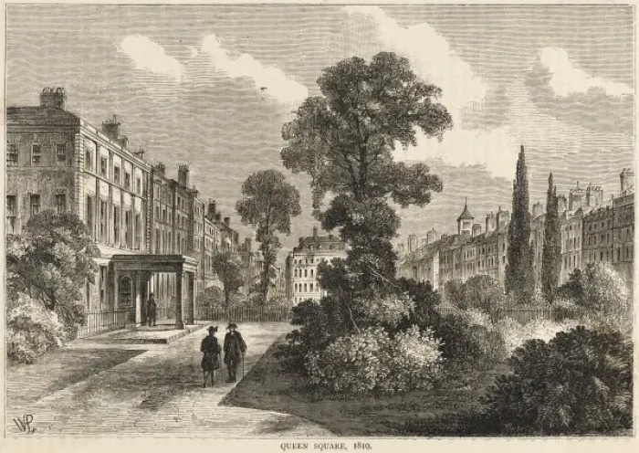 Framed Print : Queen Square 1810 Framed Print : Queen Square 1810