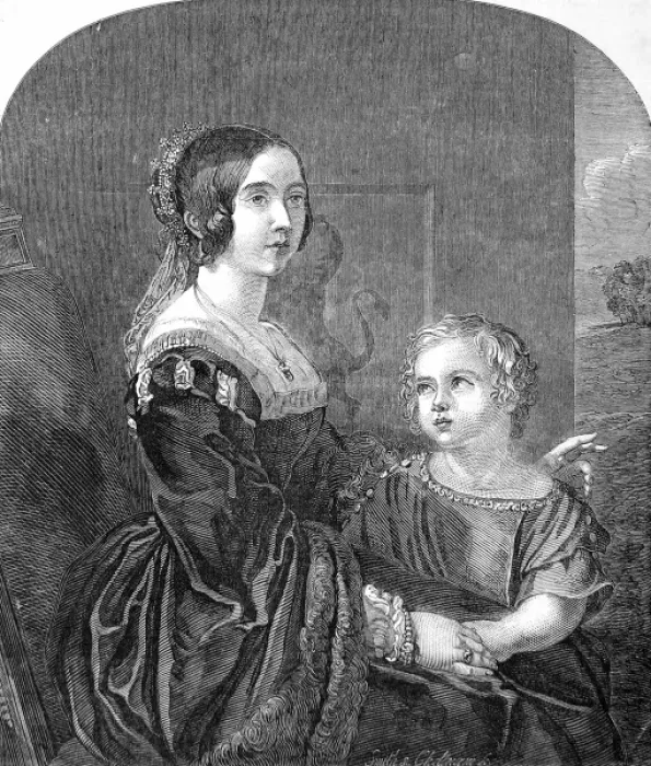 Framed Print : Queen Victoria with Albert, Prince of Wales Framed Print : Queen Victoria with Albert, Prince of Wales