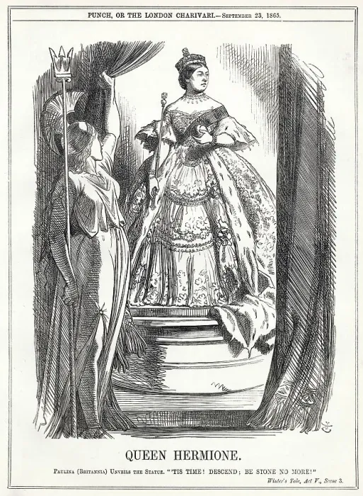 Framed Print : Queen Victoria Cartoon as Hermione Framed Print : Queen Victoria Cartoon as Hermione