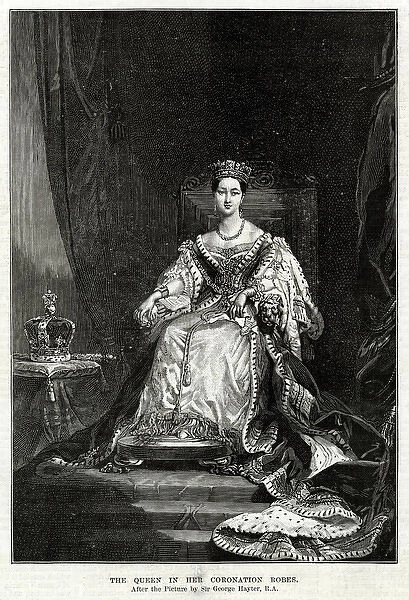 Queen Victoria in her Coronation robes