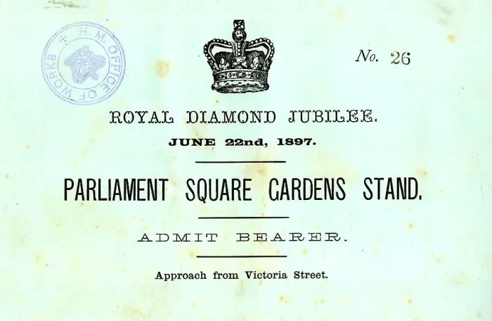 Framed Print : Queen Victoria, Diamond Jubilee admission ticket Framed Print : Queen Victoria, Diamond Jubilee admission ticket