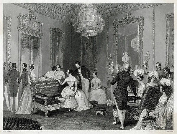 Queen Victoria in drawing room at Buckingham Palace