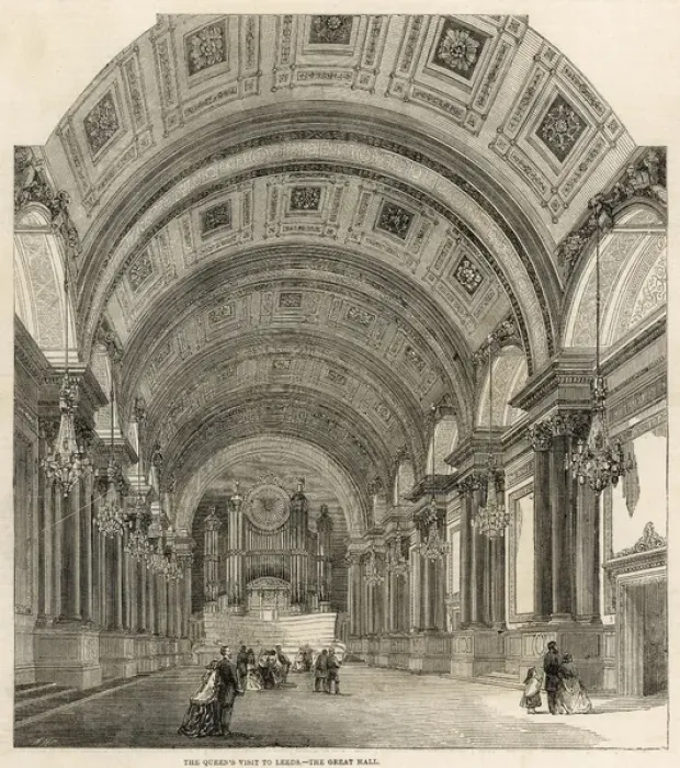 Framed Print : Queen Victoria in the Great Hall, Leeds Framed Print : Queen Victoria in the Great Hall, Leeds