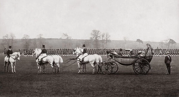 Queen Victoria inspecting Scottish troops, 1873