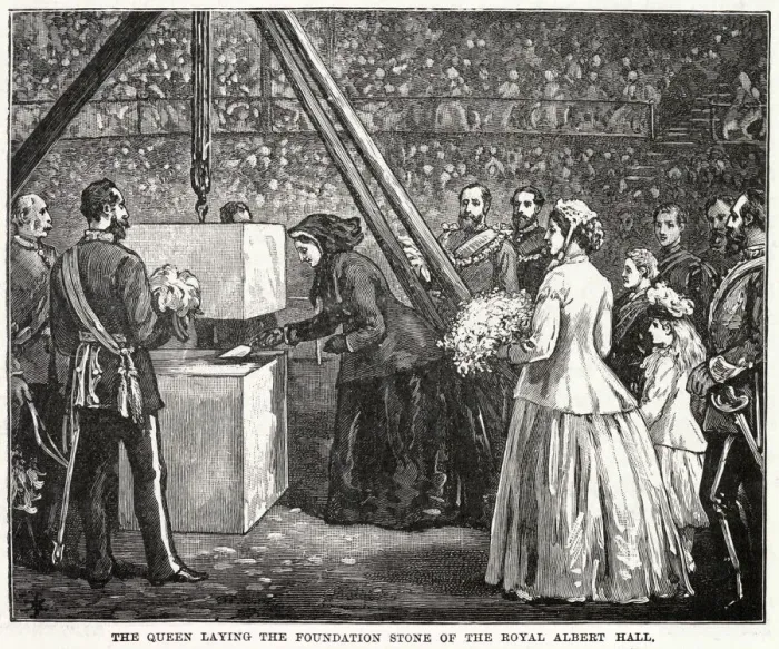 Framed Print : Queen Victoria laying foundation stone, Royal Albert Hall Framed Print : Queen Victoria laying foundation stone, Royal Albert Hall