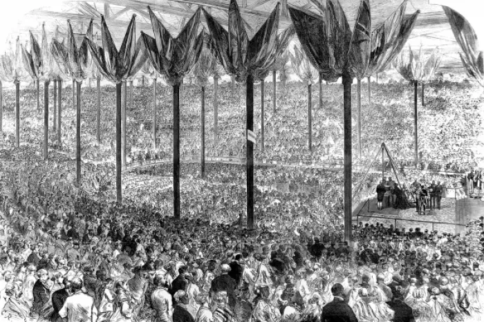 Framed Print : Queen Victoria laying the foundation stone of the Royal Albe Framed Print : Queen Victoria laying the foundation stone of the Royal Albe