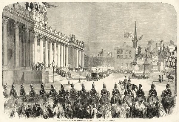 Queen Victoria leaving Leeds Town Hall
