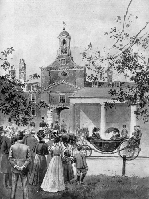 Framed Print : Queen Victoria in London: en route to Kensington Palace 1899 Framed Print : Queen Victoria in London: en route to Kensington Palace 1899