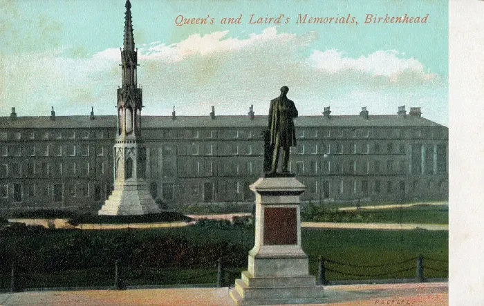 Framed Print : Queen Victoria Monument and Statue of John Laird, Birkenhead Framed Print : Queen Victoria Monument and Statue of John Laird, Birkenhead