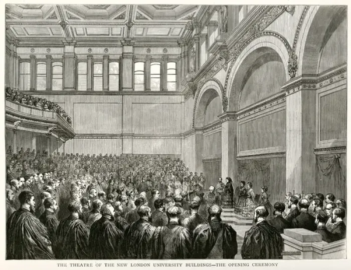 Framed Print : Queen Victoria opens new building of London University Framed Print : Queen Victoria opens new building of London University