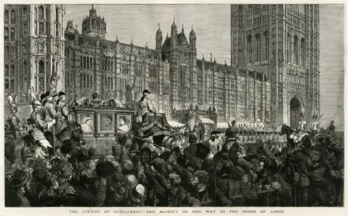 Framed Print : Queen Victoria opens Parliament 1880 Framed Print : Queen Victoria opens Parliament 1880