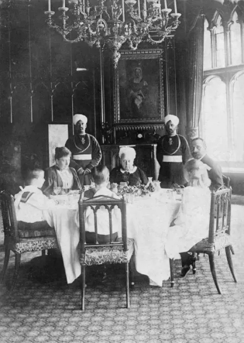 Framed Print : Queen Victoria photographed with the Battenbergs at Windsor Framed Print : Queen Victoria photographed with the Battenbergs at Windsor