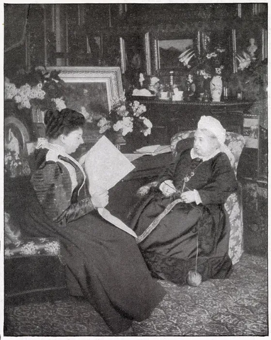 Framed Print : Queen Victoria with Princess Henry of Battenberg Framed Print : Queen Victoria with Princess Henry of Battenberg