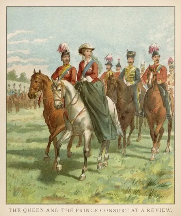 Framed Print : Queen Victoria reviewing troops Framed Print : Queen Victoria reviewing troops