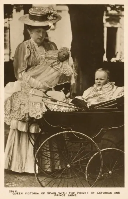 Framed Print : Queen Victoria of Spain, Prince Jaime and Prince of Asturias Framed Print : Queen Victoria of Spain, Prince Jaime and Prince of Asturias