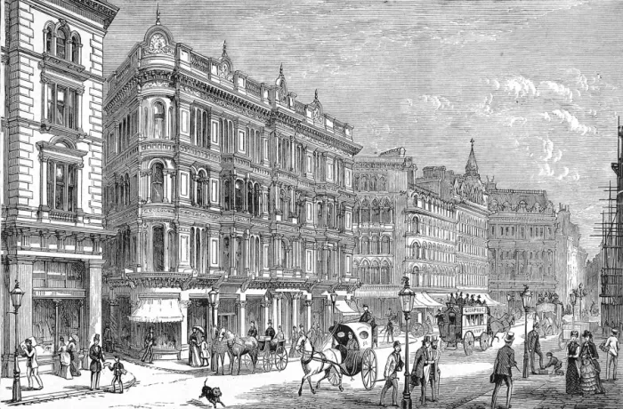 Framed Print : Queen Victoria Street, London, 1874 Framed Print : Queen Victoria Street, London, 1874