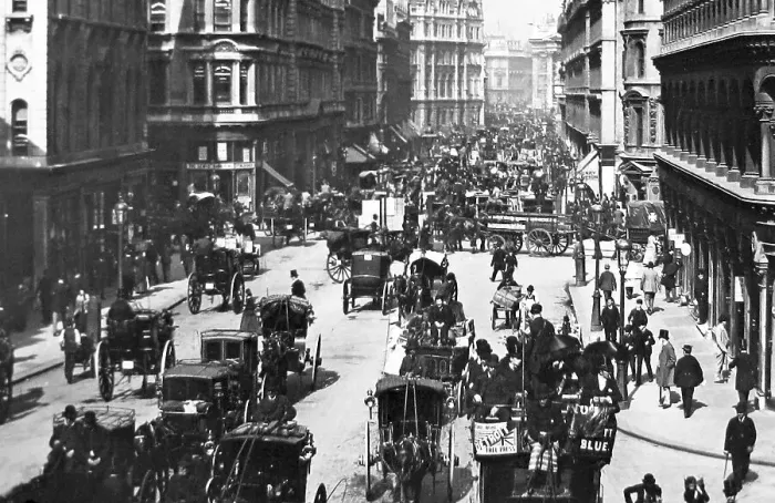 Framed Print : Queen Victoria Street, London Framed Print : Queen Victoria Street, London