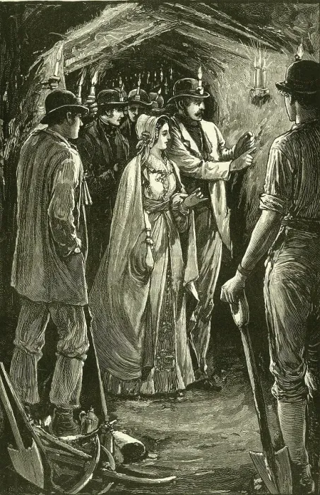 Framed Print : Queen Victoria visiting a Cornish iron mine Framed Print : Queen Victoria visiting a Cornish iron mine