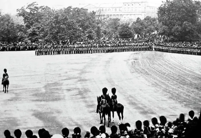 Framed Print : Queen Victoria's Birthday Parade, Horse Guards Parade Framed Print : Queen Victoria's Birthday Parade, Horse Guards Parade