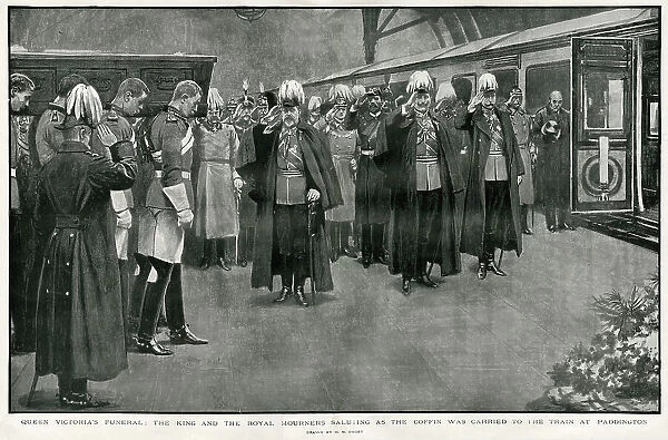 Queen Victoria's coffin at Paddington station