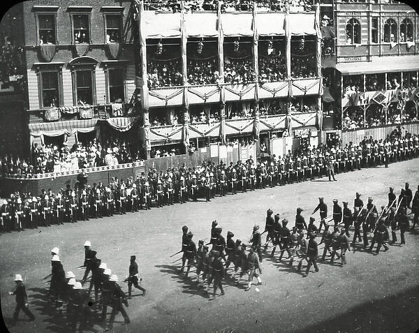 Queen Victorias Diamond Jubilee - Colonial Troops at Whiteh