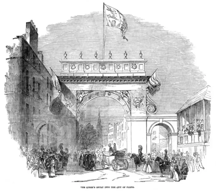 Framed Print : Queen Victorias entry into Perth, Scotland Framed Print : Queen Victorias entry into Perth, Scotland