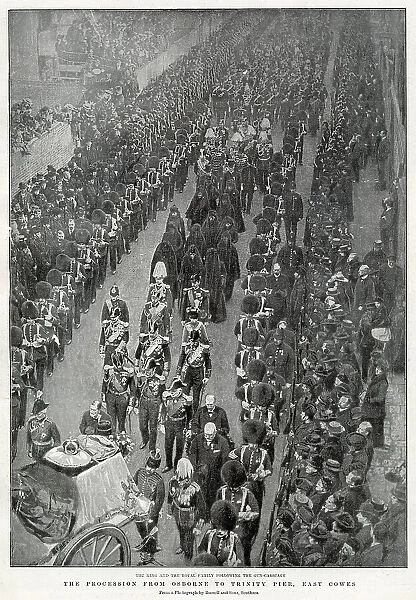 Queen Victoria's Funeral - Royal Mourners Following Coffin