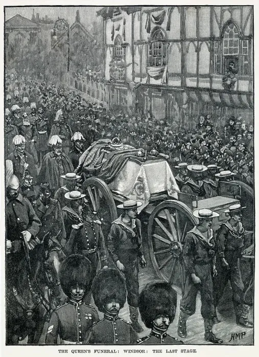 Framed Print : Queen Victoria's Funeral - Last Stage to Windsor Framed Print : Queen Victoria's Funeral - Last Stage to Windsor