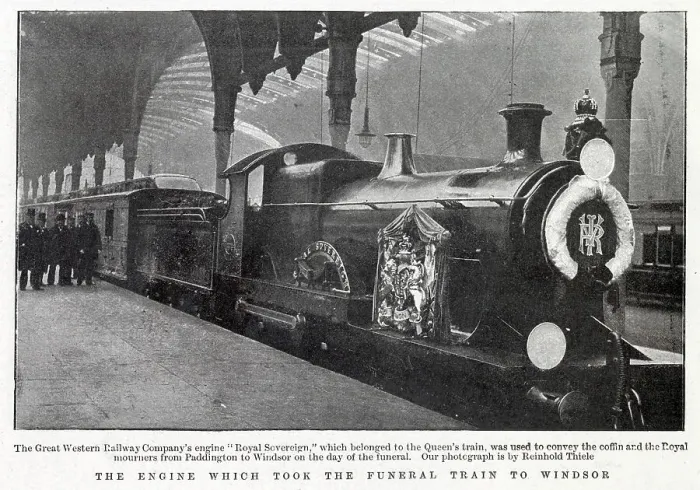 Framed Print : Queen Victoria's Funeral Train from Paddington to Windsor Framed Print : Queen Victoria's Funeral Train from Paddington to Windsor