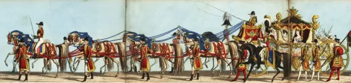 Framed Print : Queen Victorias State Coach in her coronation procession Framed Print : Queen Victorias State Coach in her coronation procession