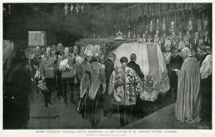 Framed Print : Queen Victoria's Victoria Funeral Burial Service Framed Print : Queen Victoria's Victoria Funeral Burial Service