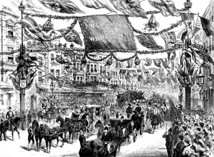 Framed Print : Queen Victorias visit to East London, 1887 Framed Print : Queen Victorias visit to East London, 1887