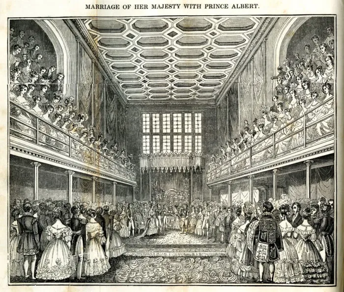 Framed Print : Queen Victorias Wedding at St. Jamess Chapel Royal Framed Print : Queen Victorias Wedding at St. Jamess Chapel Royal