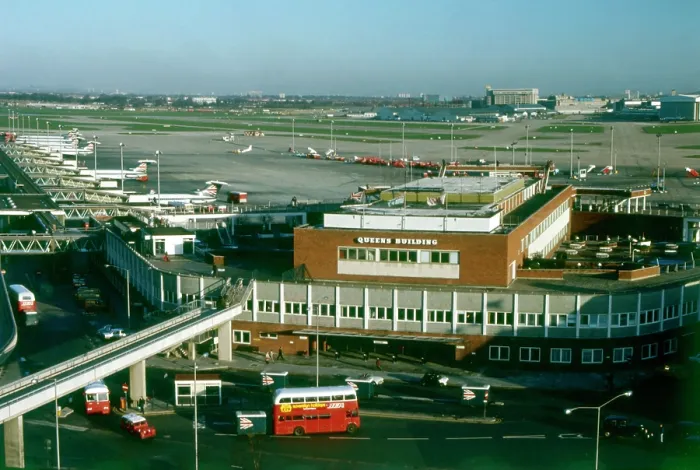 Framed Print : The Queen's Building, London Heathrow Airport was designed in 1950 by Frederick Gibberd and opened in 1955 by Queen Elizabeth II Framed Print : The Queen's Building, London Heathrow Airport was designed in 1950 by Frederick Gibberd and opened in 1955 by Queen Elizabeth II