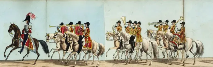 Framed Print : Queens Equerry and Mounted Band of the Household Framed Print : Queens Equerry and Mounted Band of the Household