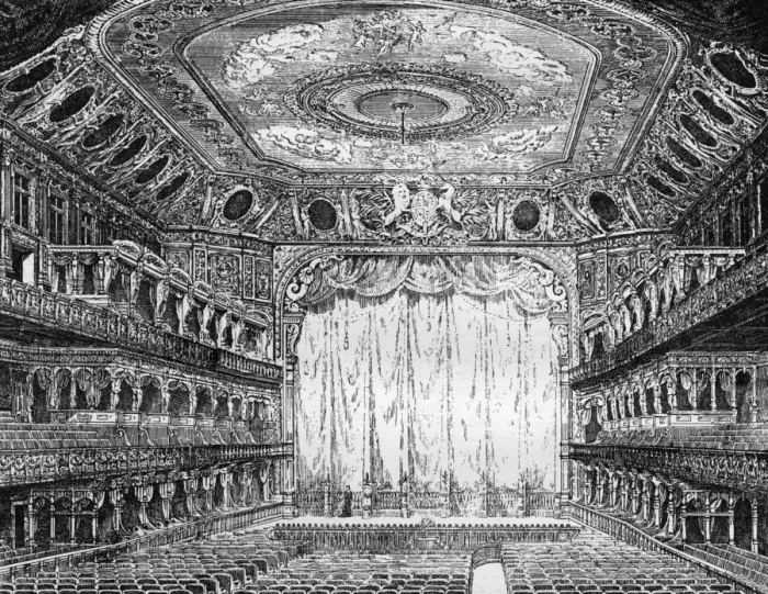 Framed Print : Queens Hall, interior, Langham Place, 1900 Framed Print : Queens Hall, interior, Langham Place, 1900