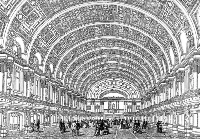 Framed Print : The Queens Hall, Peoples Palace, London, 1887 Framed Print : The Queens Hall, Peoples Palace, London, 1887