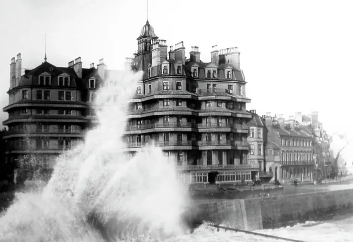 Framed Print : Queens Hotel, Eastbourne, Victorian period Framed Print : Queens Hotel, Eastbourne, Victorian period