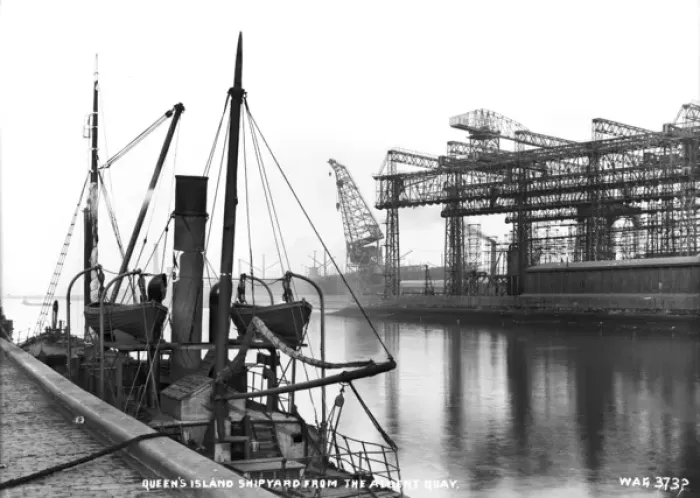 Framed Print : Queens Island Shipyard from the Albert Quay Framed Print : Queens Island Shipyard from the Albert Quay
