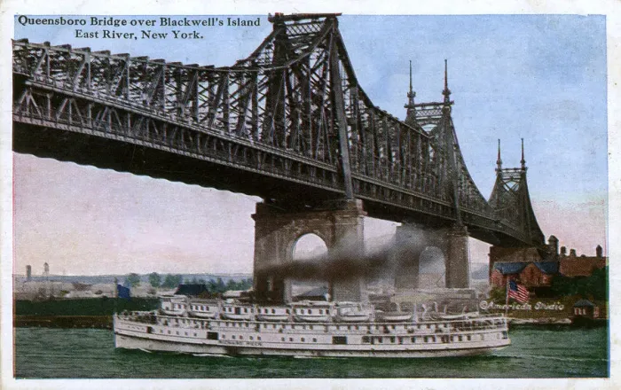 Framed Print : Queensboro Bridge, Blackwells Island, East River, New York Framed Print : Queensboro Bridge, Blackwells Island, East River, New York
