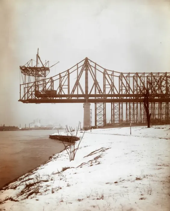 Framed Print : Queensboro Bridge Construction Framed Print : Queensboro Bridge Construction