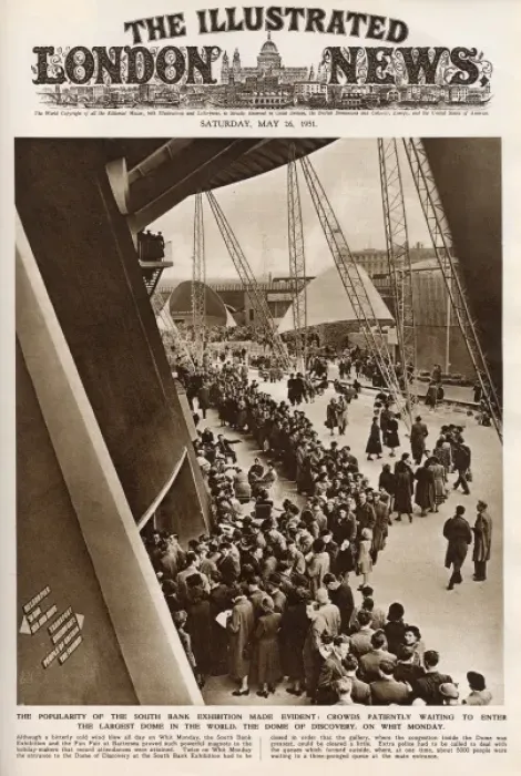 Framed Print : Queue for Dome of Discovery, Festival of Britain Framed Print : Queue for Dome of Discovery, Festival of Britain