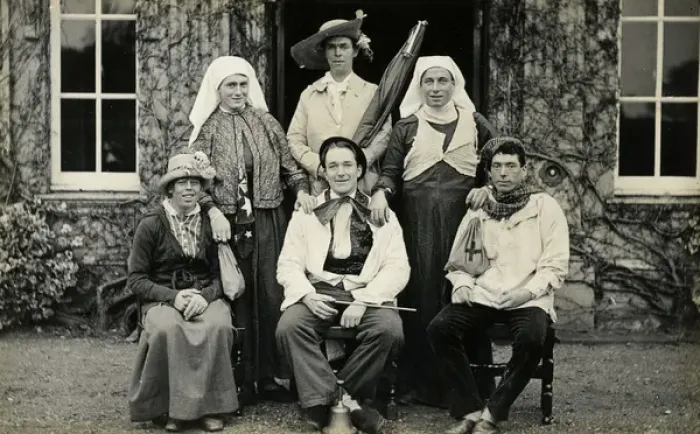 Framed Print : Quex VAD patients in fancy dress Framed Print : Quex VAD patients in fancy dress