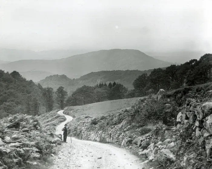 Framed Print : Quiet road meandering down a Welsh hillside Framed Print : Quiet road meandering down a Welsh hillside