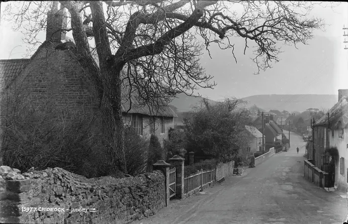 Framed Print : A Quiet Street in Chideock Framed Print : A Quiet Street in Chideock