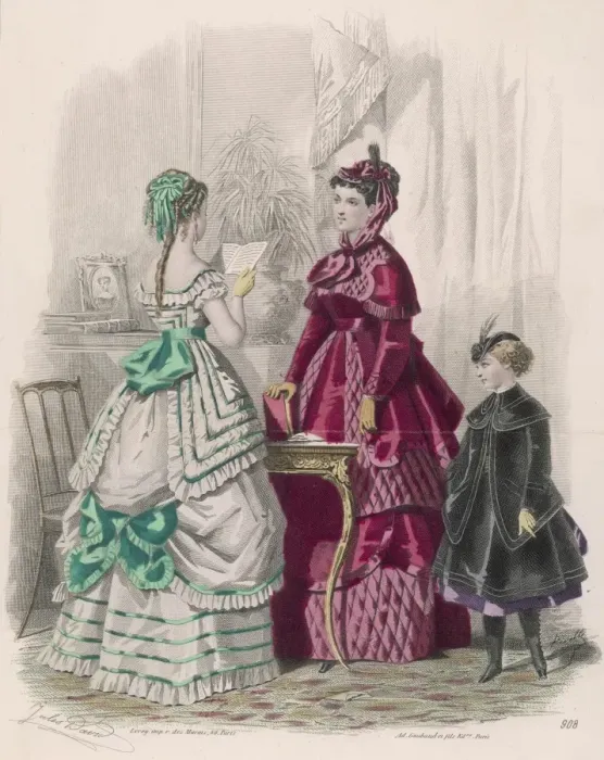 Framed Print : Quilted Red Dress 1868 Framed Print : Quilted Red Dress 1868