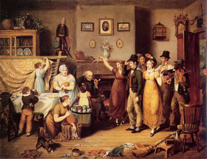 Framed Print : Quilting Frolic Date: 1792 Framed Print : Quilting Frolic Date: 1792